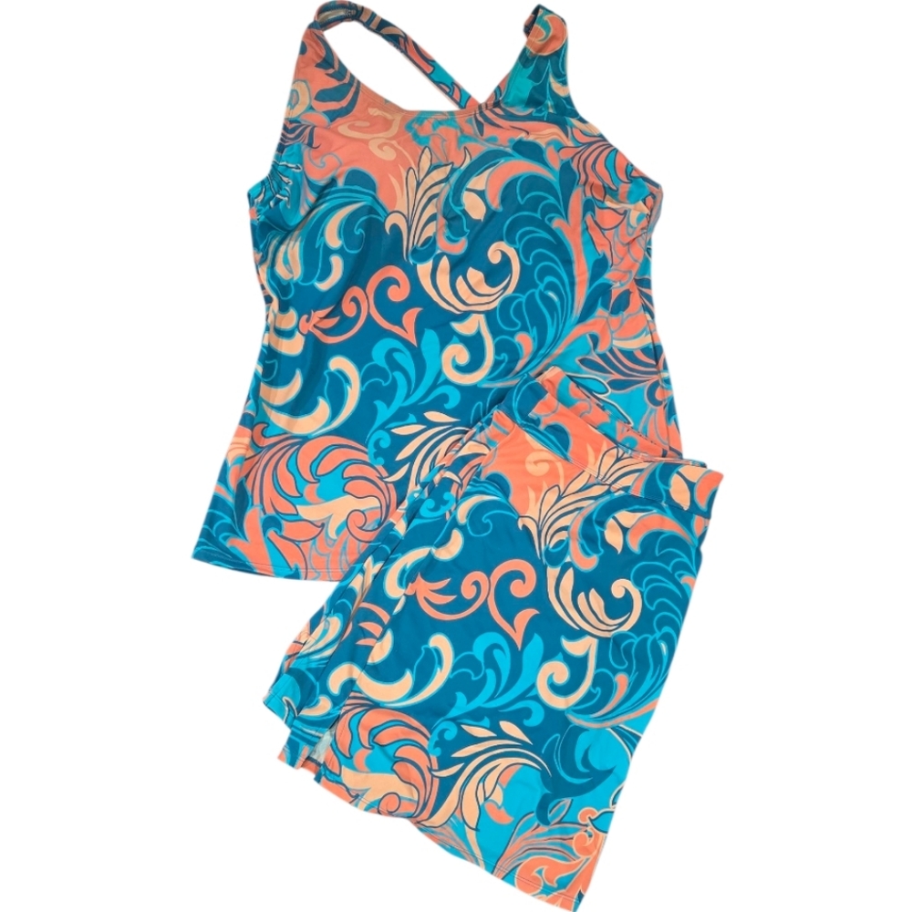 AmberNoon II by Dr. Erum Ilyas Women's Tankini 2-piece Suit  UPF 50 Sz Plus 20